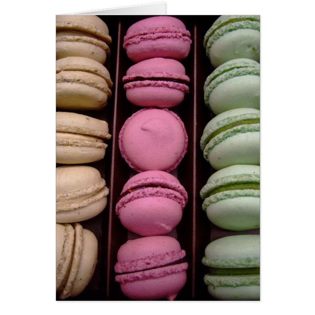 Ohh macarons hälsningskort (Framsidan)