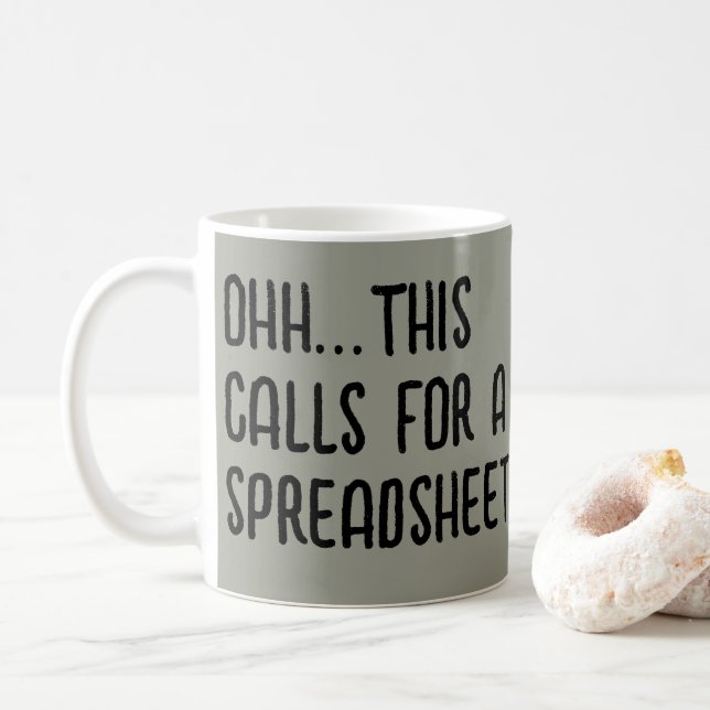 Ohh this calls for a Spreadsheet, Funny Accountant Kaffemugg (Med munk)