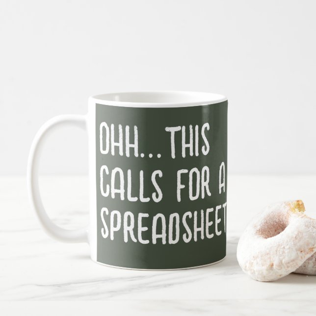Ohh this calls for a Spreadsheet, Funny Accountant Kaffemugg (Med munk)