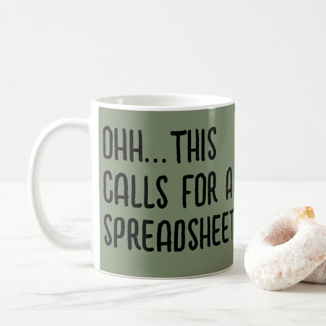 Ohh this calls for a Spreadsheet, Funny Accountant Kaffemugg (Med munk)