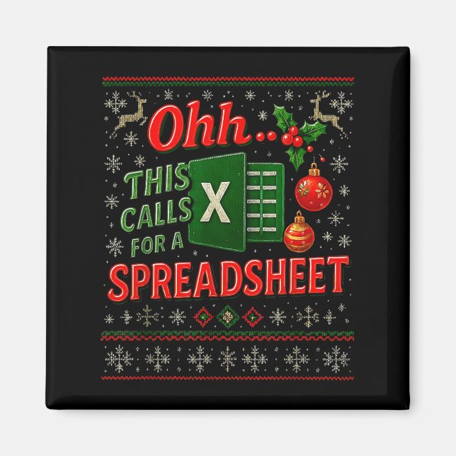 Ohh This Calls For A Spreadsheet Funny Holiday Quo Magnet (Framsidan)