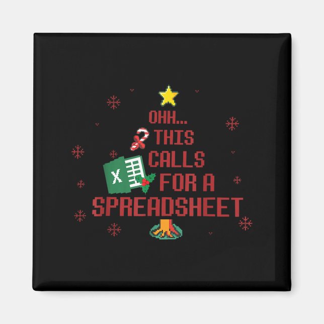 Ohhh This Calls For A Spreadsheet Ugly Christmas S Magnet (Framsidan)