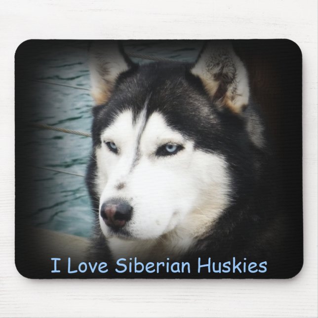 ohhshadow älskar jag siberian husky musmatta (Framsidan)