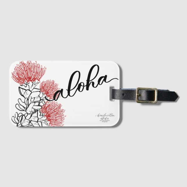 Ohia Lehua Mod Aloha Bagage Tag Bagagebricka (Framsida horisontal)