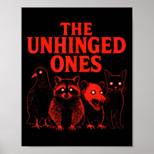 Ohinging Ones Raccoon Cat Possum Pigeon Creepy Poster