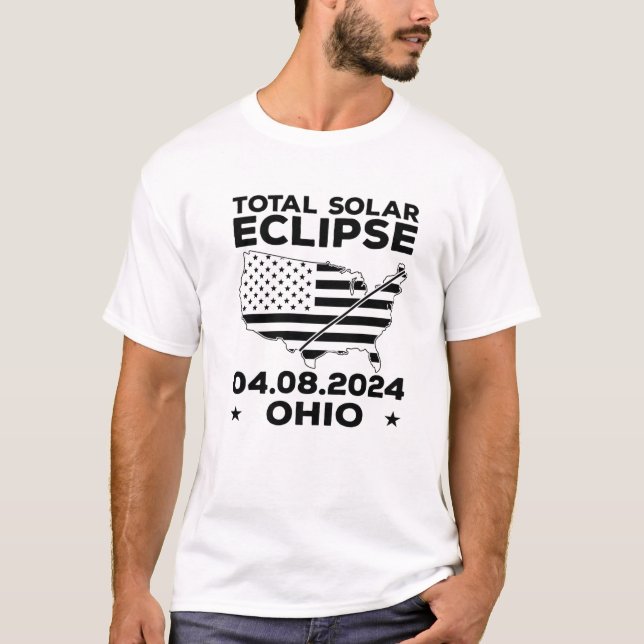 Ohio 04/08/2024 Total Solar Eclipse Event April 8, T Shirt (Framsida)
