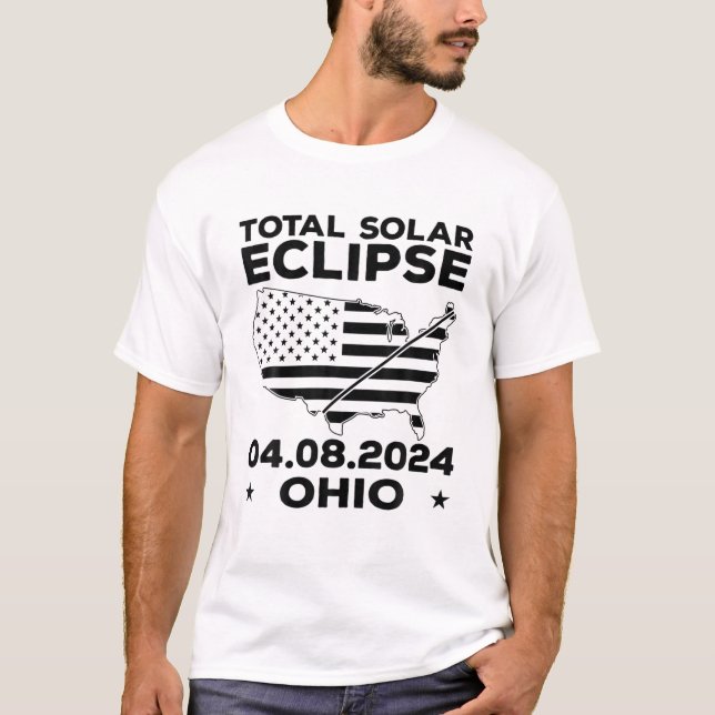 Ohio 04/08/2024 Total Solar Eclipse Event April 8, T Shirt (Framsida)