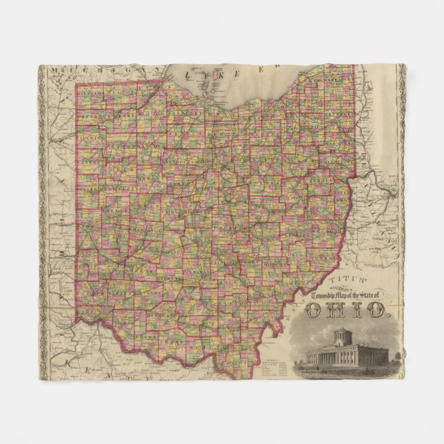 Ohio 3 fleecefilt (Framsidan (Horisontell))
