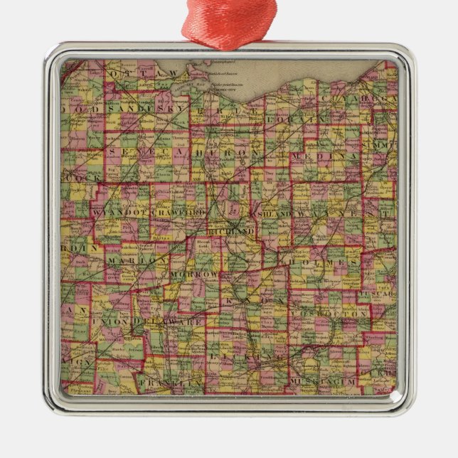 Ohio 3 julgransprydnad metall (Framsidan)