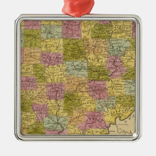 Ohio 3 julgransprydnad metall (Framsidan)