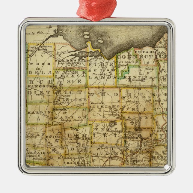 Ohio 4 julgransprydnad metall (Framsidan)