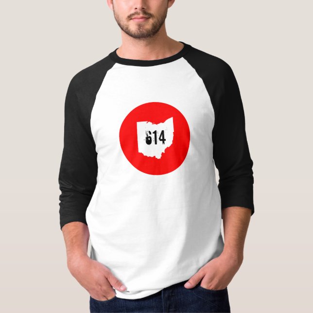 Ohio 614 3/4 sleeve t shirt (Framsida)