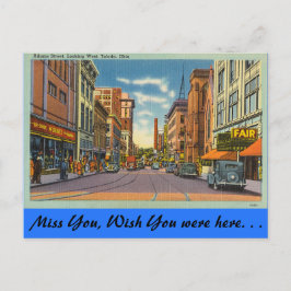 Ohio, Adams Street, Toledo Vykort
