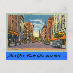 Ohio, Adams Street, Toledo Vykort