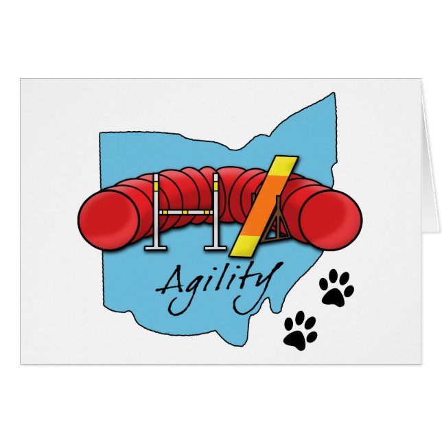Ohio Agility Hälsningskort (Framsidan Horizontal)