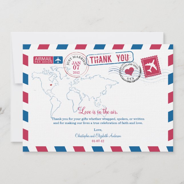 Ohio Air Mail Bröllak Tack (Framsida)