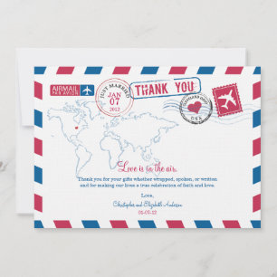 Ohio Air Mail Bröllop Tack Kort