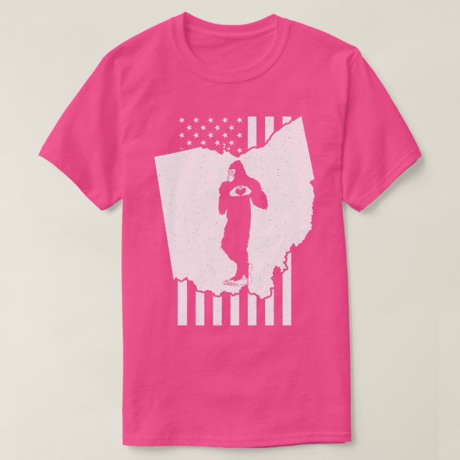 Ohio American Flagga T Shirt (Design framsida)