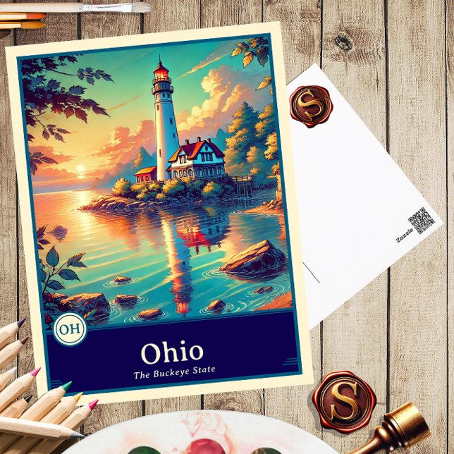 Ohio | Anime Stil Tecknad Postkort Vykort (Skapare uppladdad)