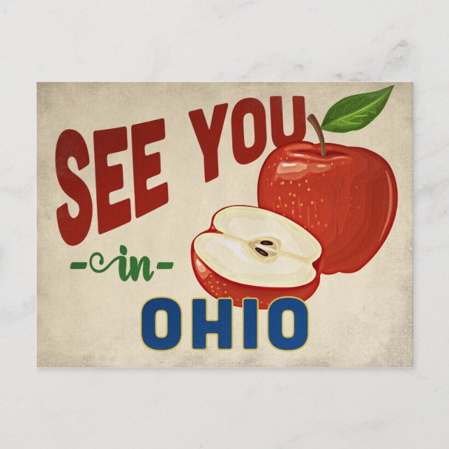 Ohio Apple - Vintage resor Vykort (Framsida)