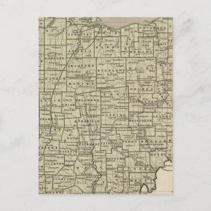 Ohio Atlas Karta Vykort
