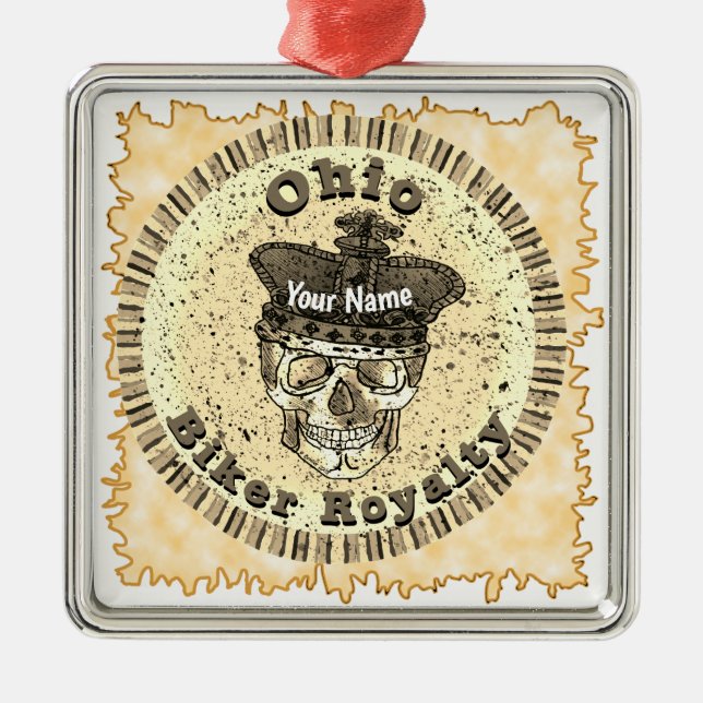 Ohio Biker  Julgransprydnad Metall (Framsidan)