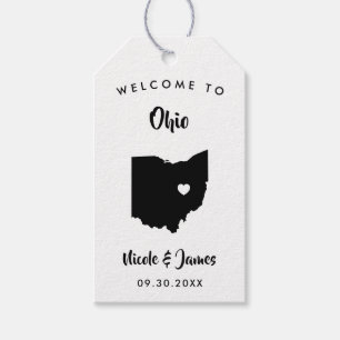 Ohio Bröllop Welcome Bag Märkre, Karta Presentetikett