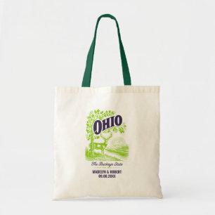 Ohio Bröllop Welcome Bag, Staten Kärlek Tygkasse