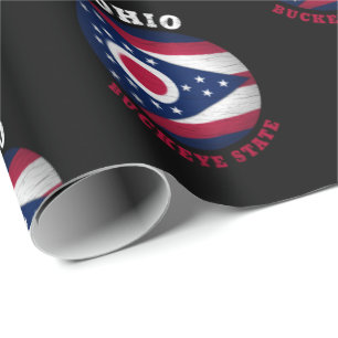 OHIO BUCKEYE DELSTATFLAGGA PRESENTPAPPER
