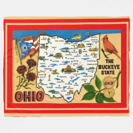 Ohio Buckeye Fleecefiltad täcke Fleecefilt