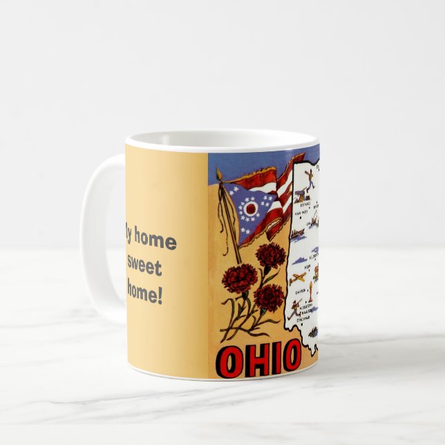 Ohio Buckeye State Postcard Mug Kaffemugg (Framsida vänster)