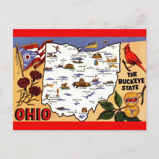 Ohio Buckeye State Postkort Vykort