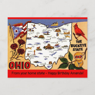 Ohio Buckeye State Tillfälle Postkort Vykort