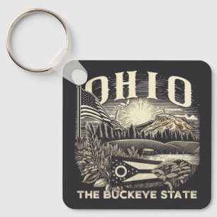 Ohio Buckeye-staten Nyckelring