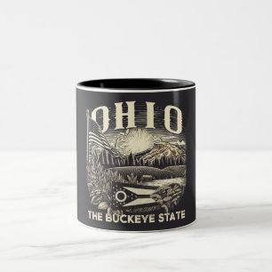 Ohio Buckeye-staten Två-Tonad Mugg