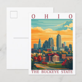 Ohio, Buckeye-staten USA Travel Ställe Vykort
