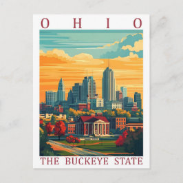 Ohio, Buckeye-staten USA Travel Ställe Vykort