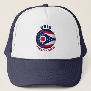 OHIO BUCKEYE STATFLAGG TRUCKERHAT KEPS