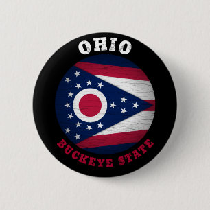 OHIO BUCKEYE STATLIG FLAGGA KNAPP