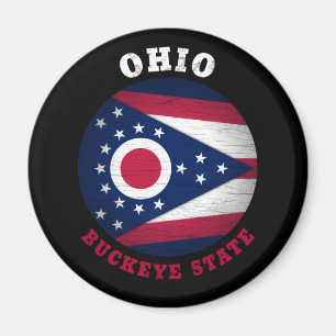 OHIO BUCKEYE STATLIG FLAGGA MAGNET