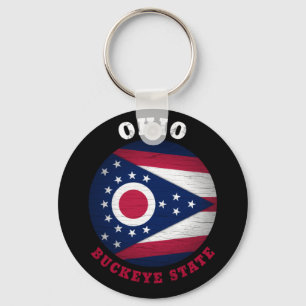 OHIO BUCKEYE STATLIG FLAGGA NYCKELRING