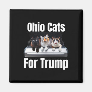 Ohio Cats for Trump - Lustigt politiskt katt Magnet