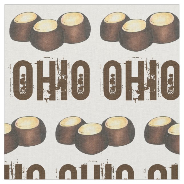 Ohio Chocolate Peanut Butter Buckeye Nöt Candy OH Tyg (Närbild)