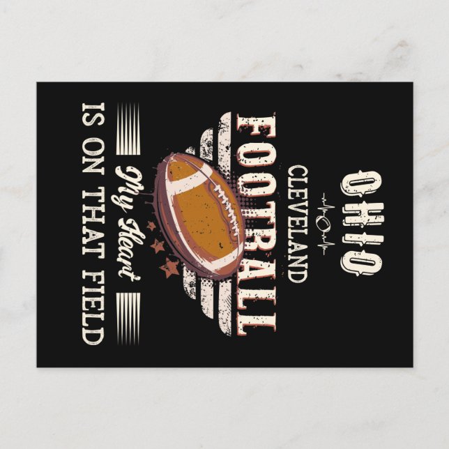 Ohio Cleveland American Football Vykort (Framsida)