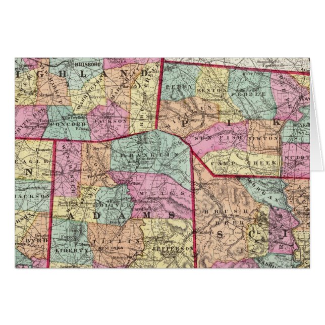 Ohio Countyn 2 Hälsningskort (Framsidan Horizontal)