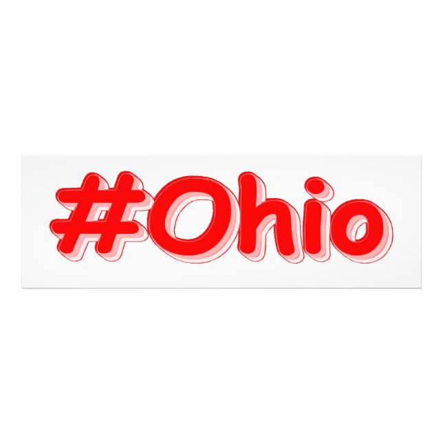 "#Ohio " Cute Design. Köp nu Fototryck (Framsidan)