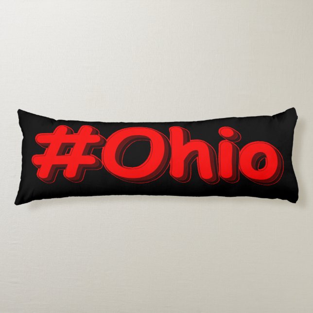 "#Ohio " Cute Design. Köp nu Kroppskudde (Framsidan)