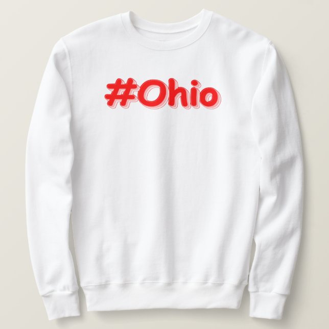 "#Ohio " Cute Design. Köp nu Lång Ärmad Tröja (Design framsida)