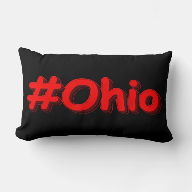 "#Ohio " Cute Design. Köp nu Lumbarkudde (Framsida)