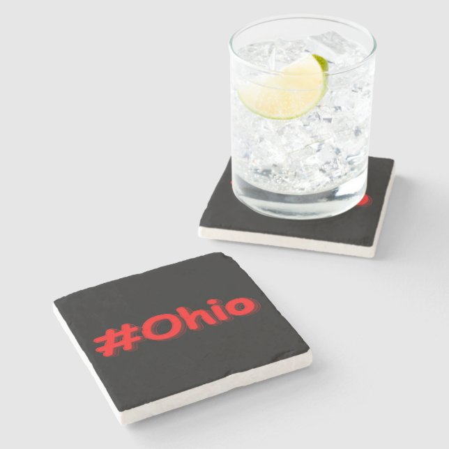 "#Ohio " Cute Design. Köp nu Stenunderlägg (Sidan)